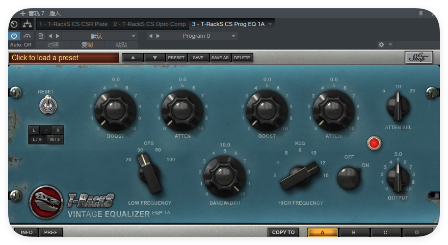 T-RackS CS Prog EQ 1A_均衡器-UI封装