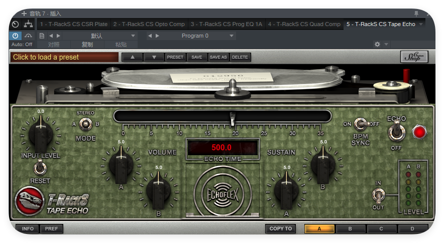 T-RackS CS Tape Echo_磁带延迟-UI封装