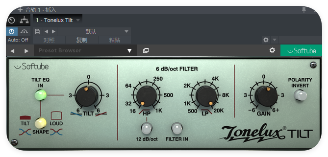 Tonelux Tilt Live+Tonelux Tilt_滤波均衡器-UI封装