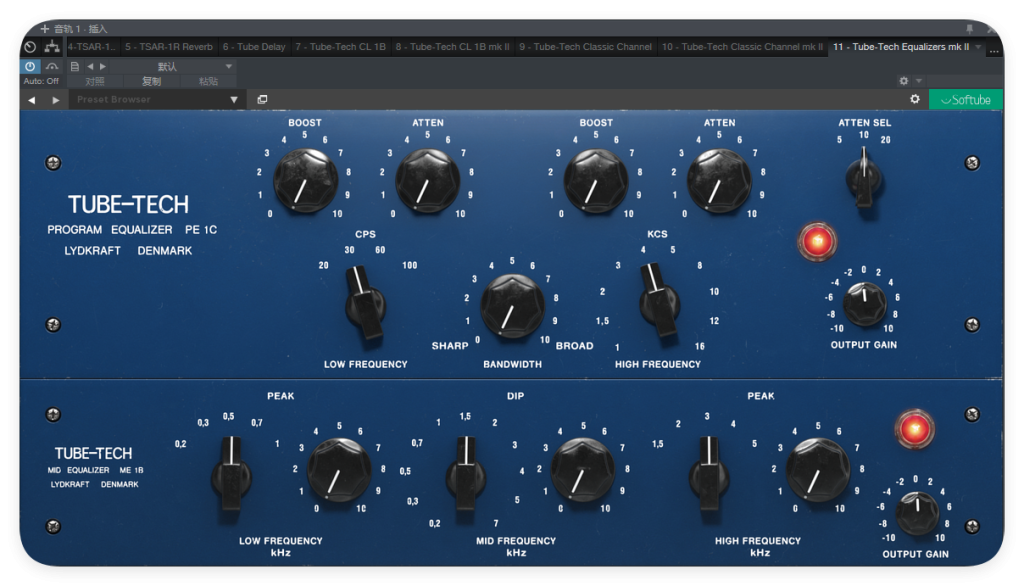 Tube-Tech Equalizers mk II_通道条-UI封装