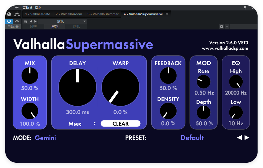 ValhallaSupermassive_延迟混响-UI封装