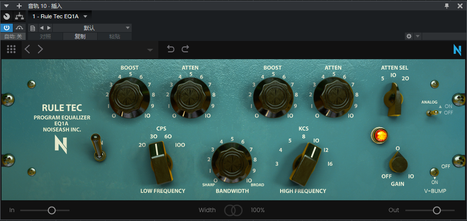 NoiseAsh_Rule Tec EQ1A_均衡器-UI封装